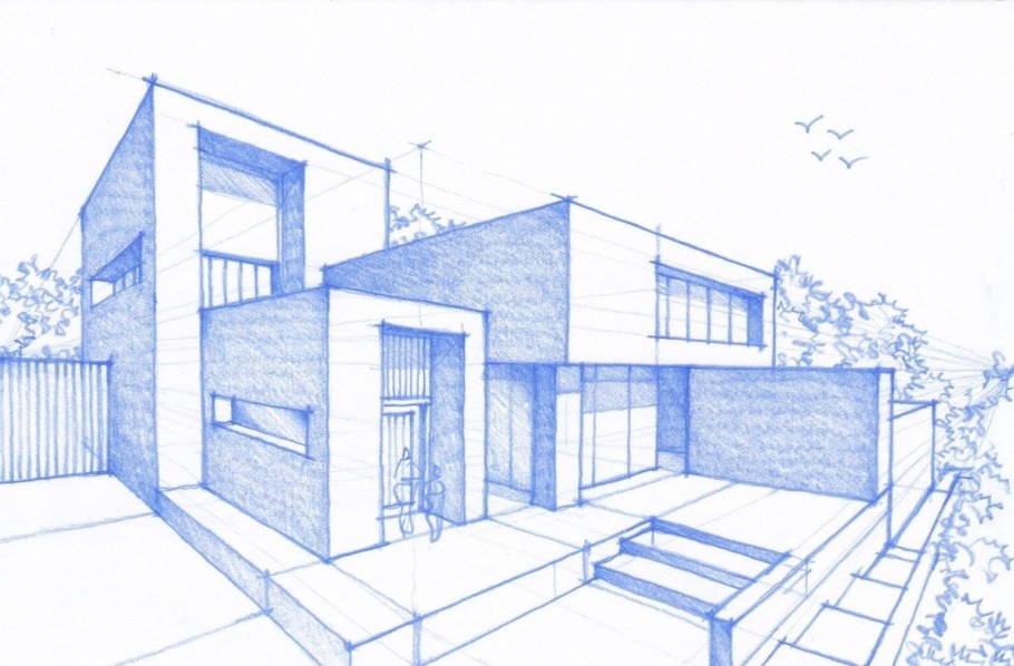 Рисунки для срисовки здания