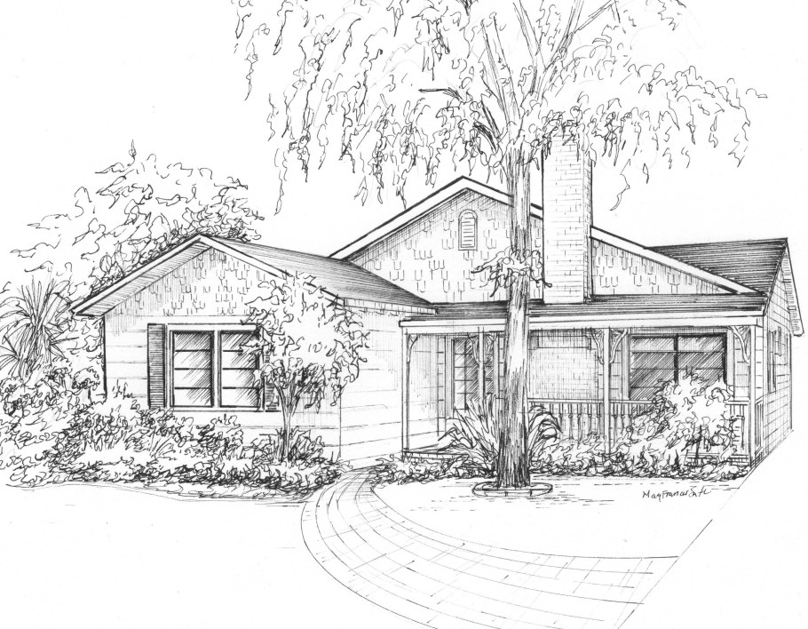 Дом карандашом