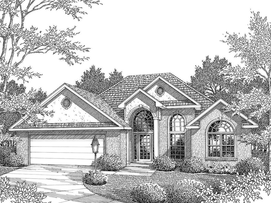 Рисунки домов и коттеджей