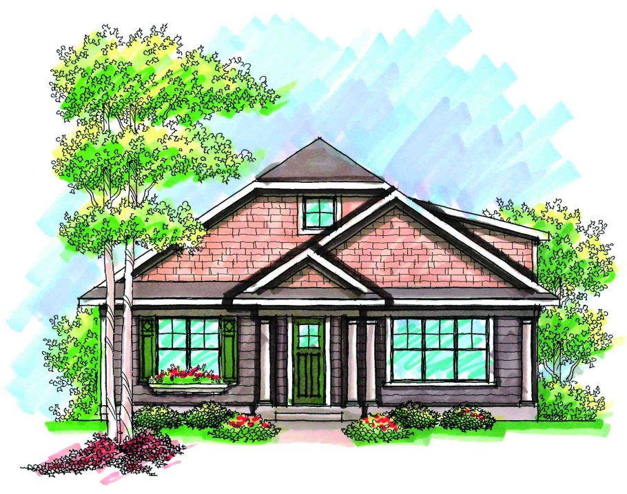 Проекты домов и коттеджей карандашом