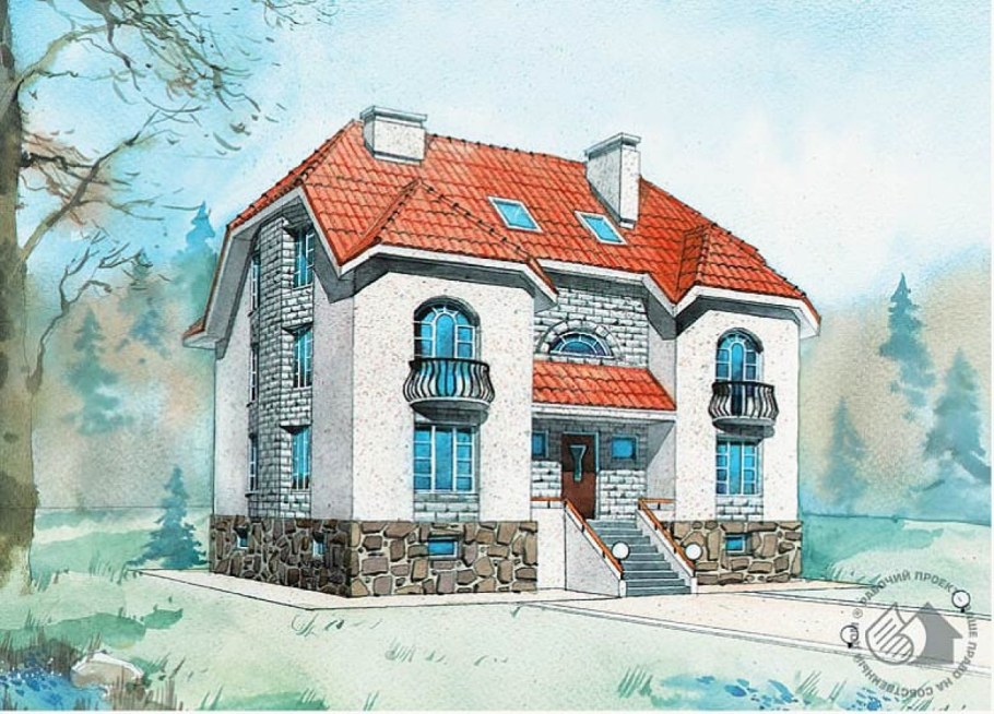 Эскиз фасада дома