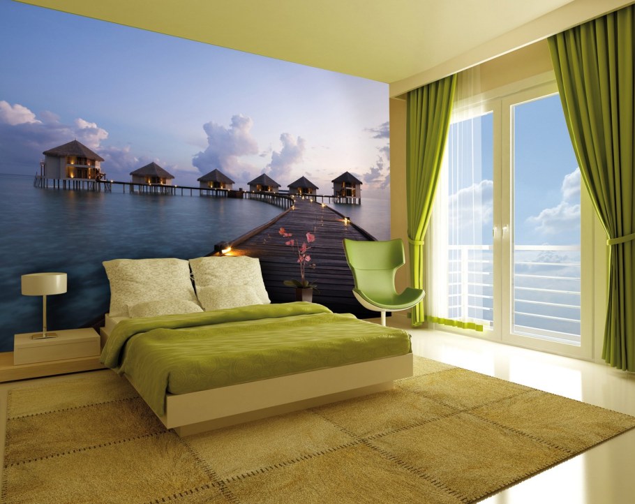 Красивые фотообои в спальню