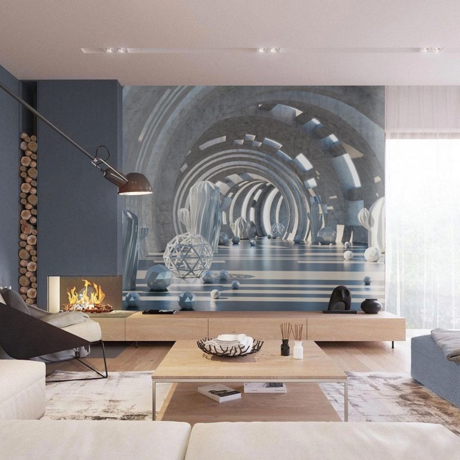 Фреска в современном интерьере