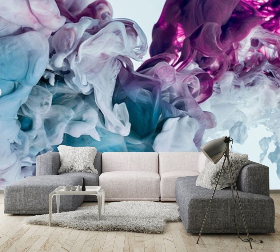 Яркие фотообои в интерьере