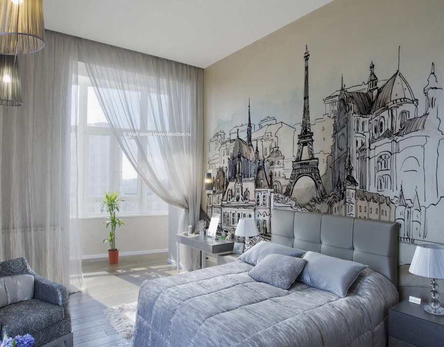 Фотообои в спальню