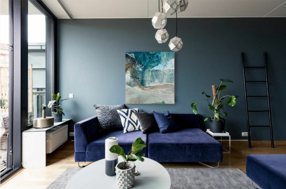 Серые стены в интерьере