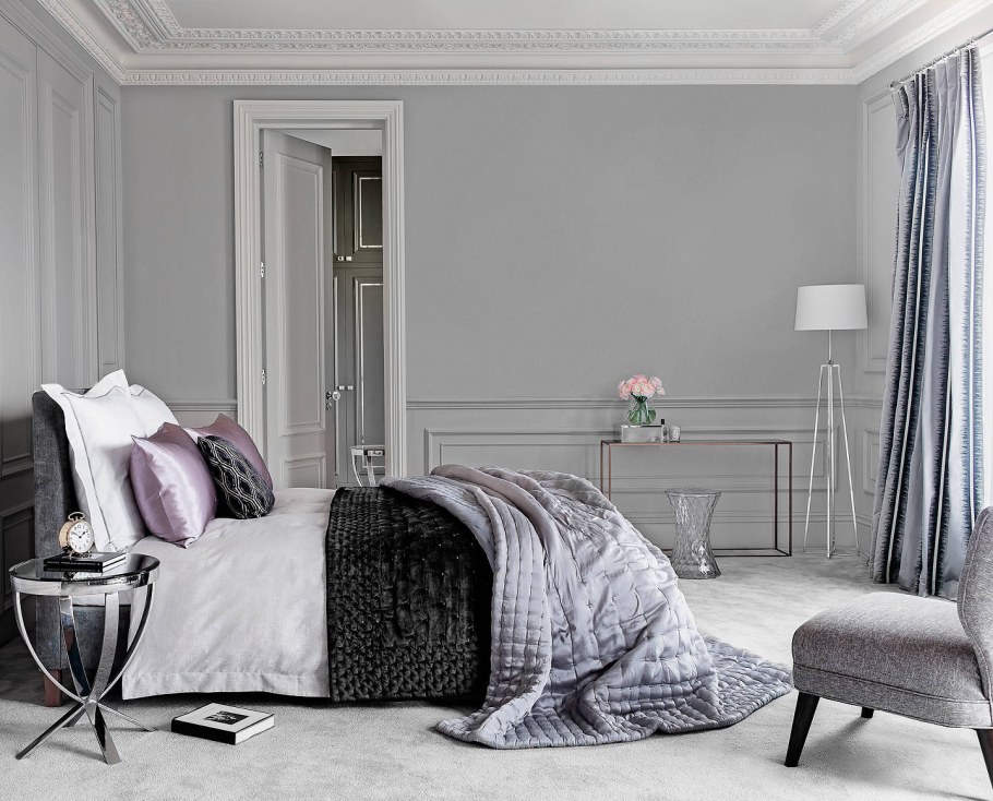 Спальня в серых тонах