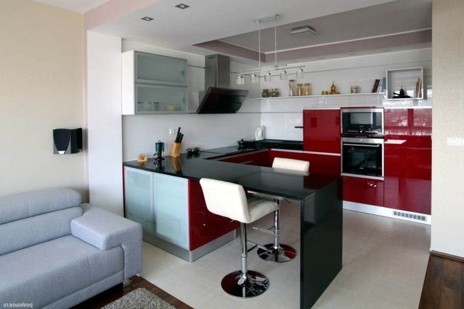 Планировка кухни с барной стойкой