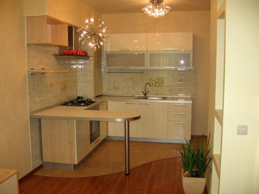 Маленькие кухни с барными стойками