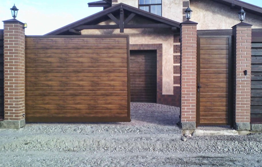 Откатные ворота автоматические Алютех