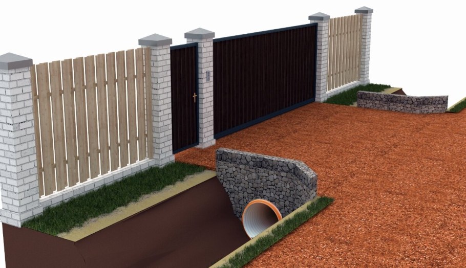 Обустройство въезда на участок