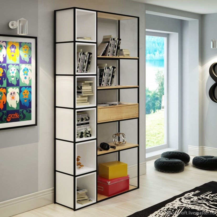 Стеллаж перегородка лофт