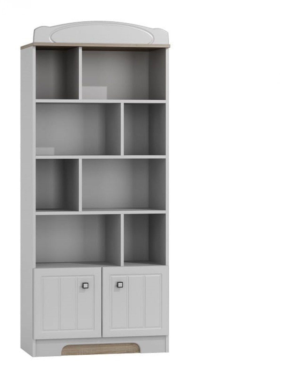 Стеллаж с дверцами и полками