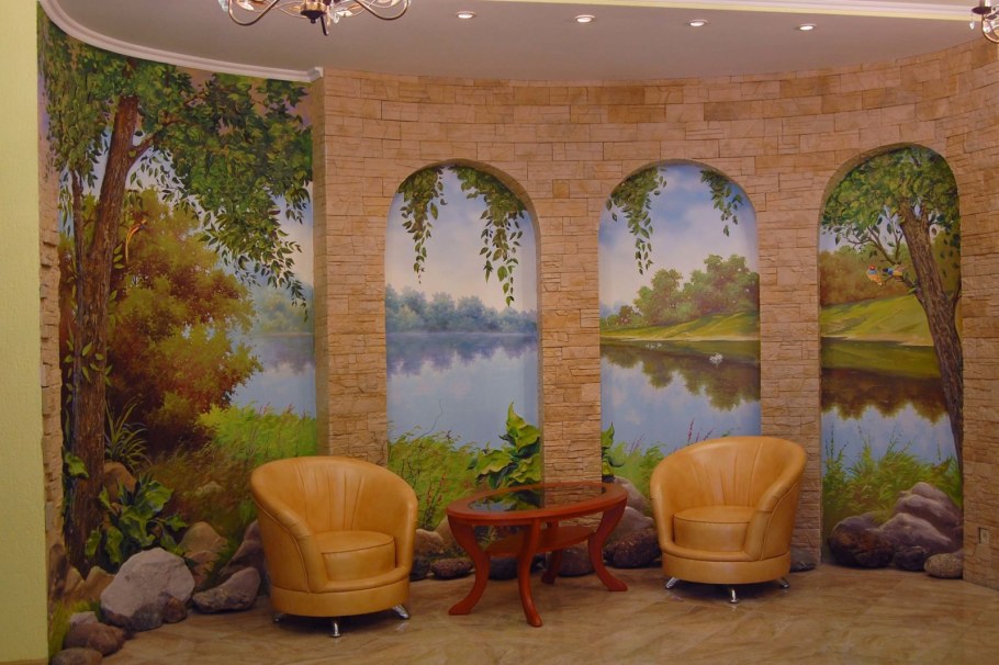 Фрески в интерьере