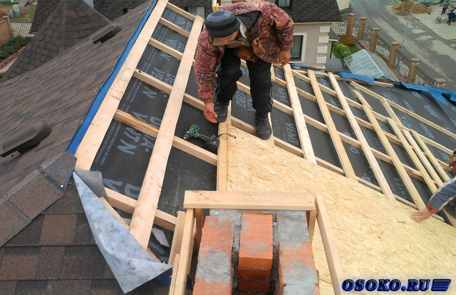 Шаг обрешетки под мягкую кровлю доска 25х150
