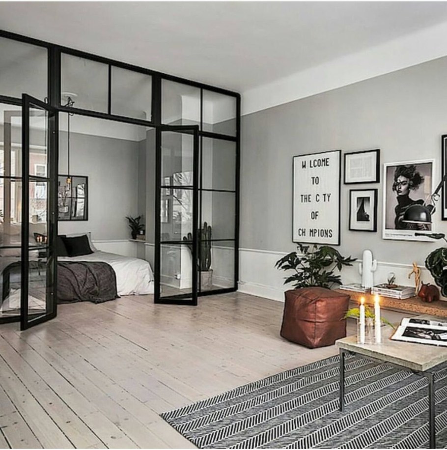 Перегородка для зонирования в стиле лофт