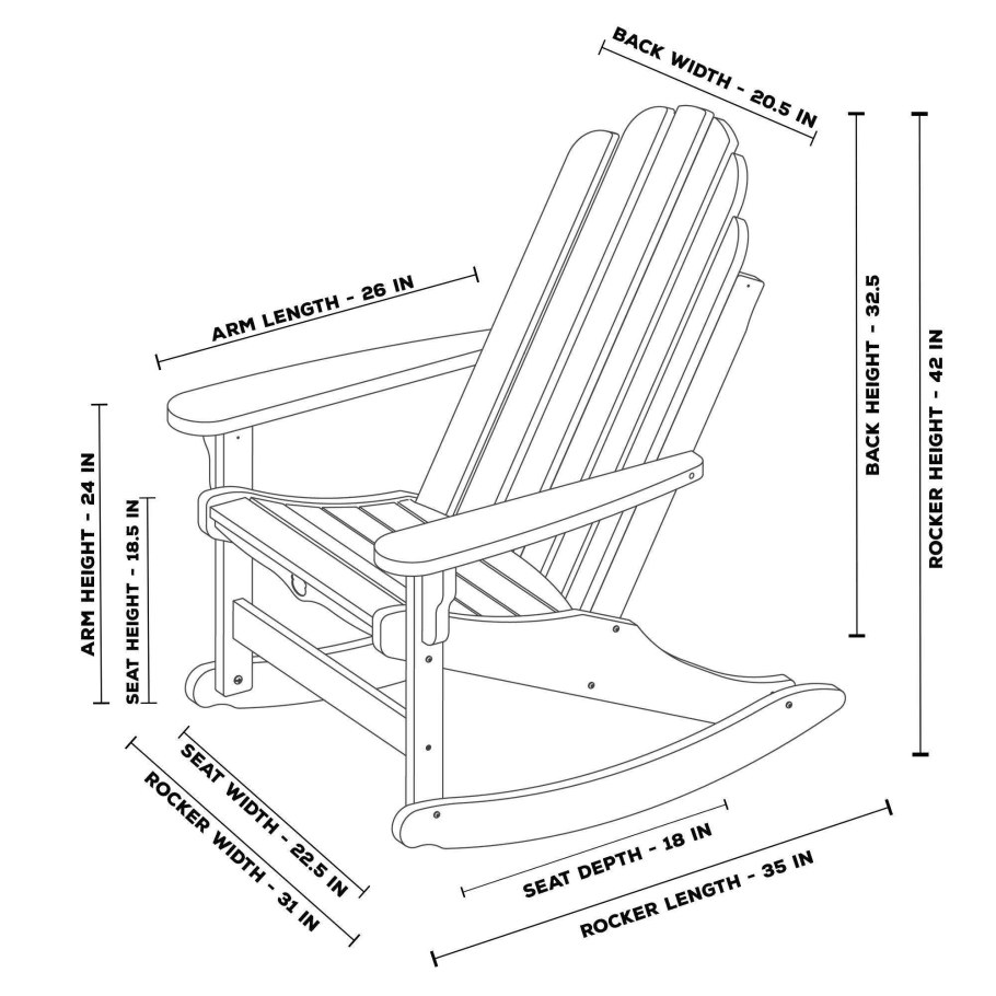 Кресло Adirondack чертежи