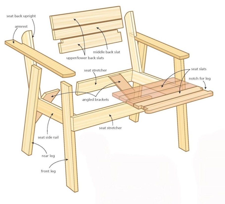 Adirondack Chair чертеж