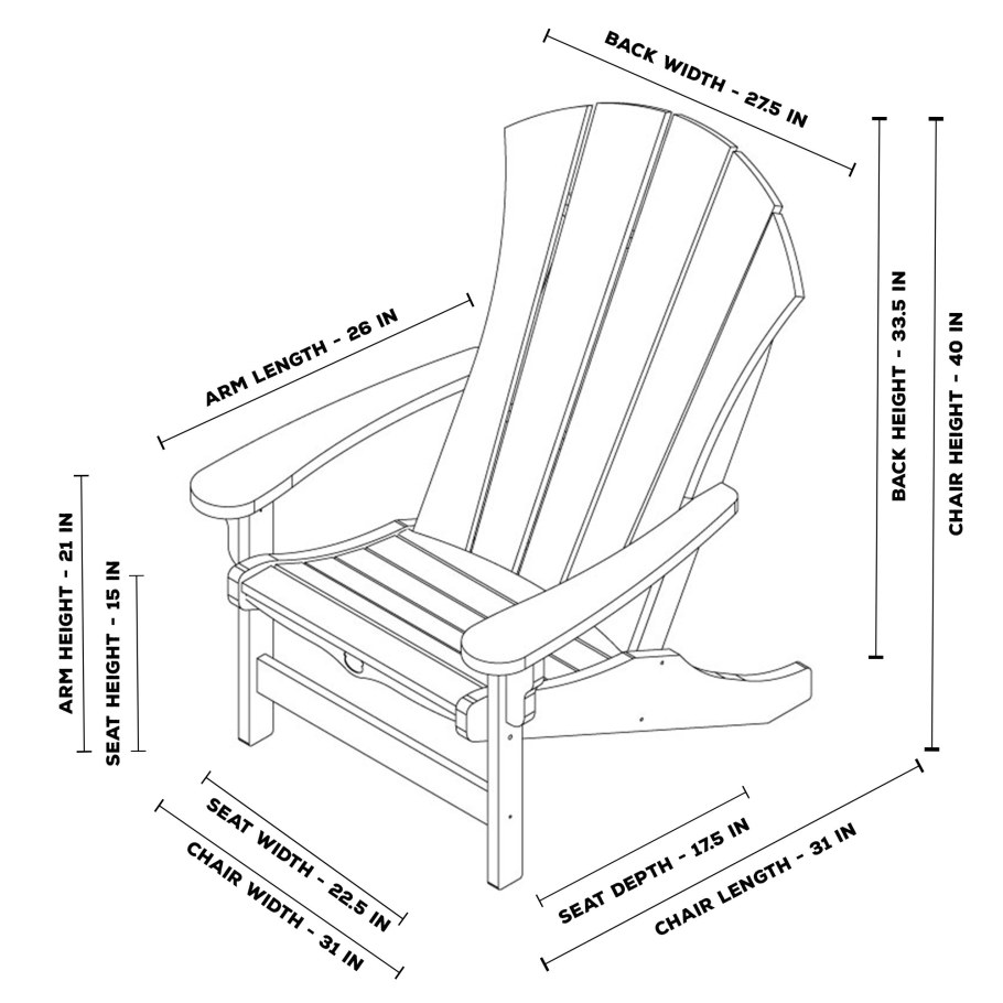 Деревянное садовое кресло адирондак чертежи