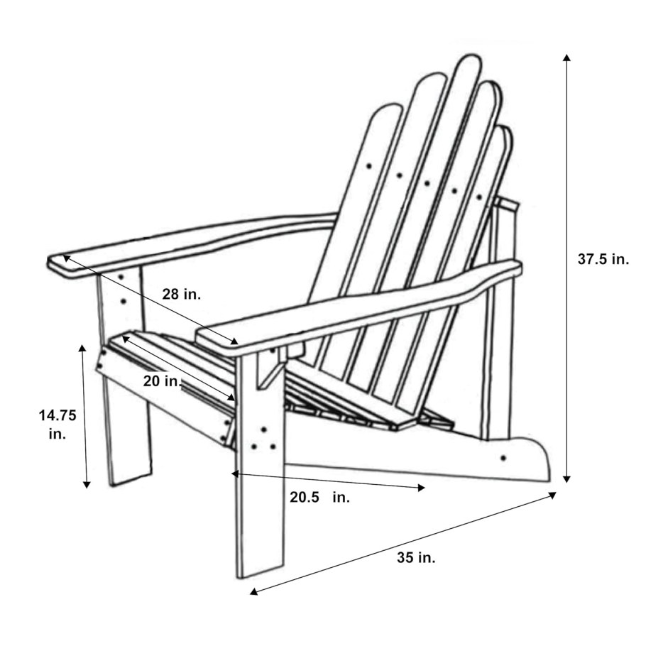Кресло Adirondack чертежи