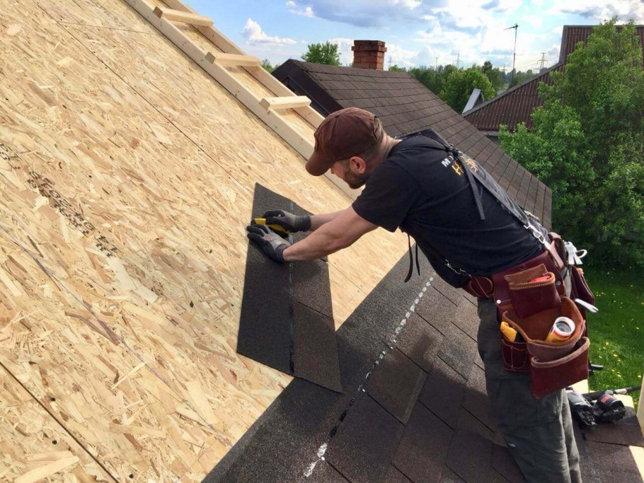 Укладка мягкой кровли