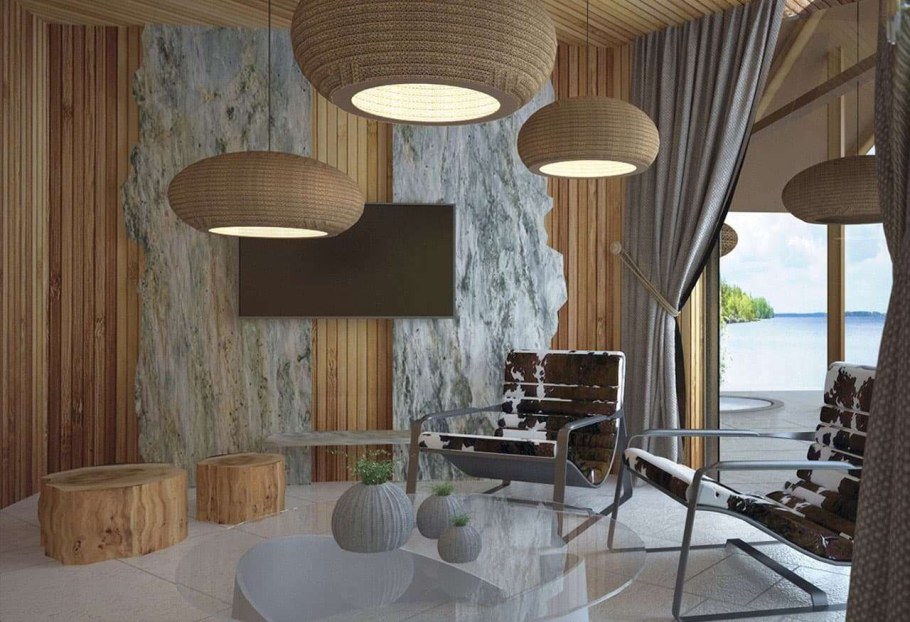 Люстра в эко стиле