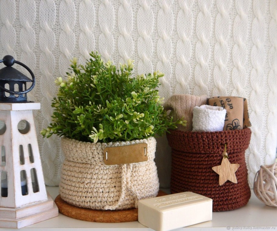 Плетёные корзины в интерьере квартиры