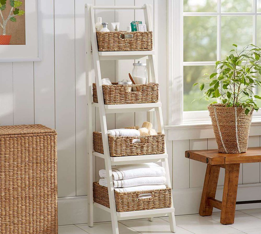 Плетеные корзины в интерьере