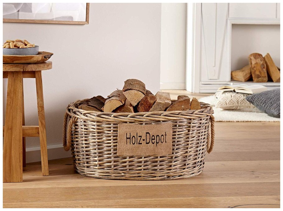 Плетеные корзины в интерьере