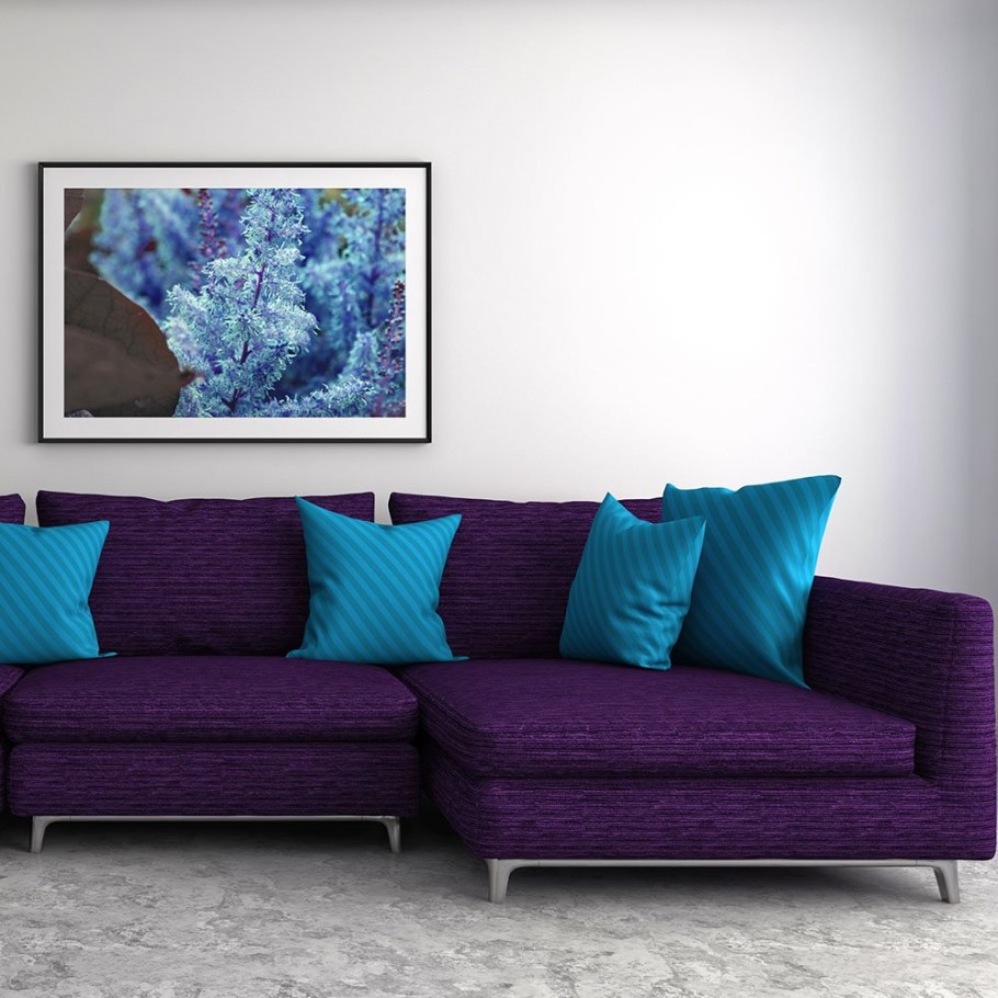 Синий и фиолетовый в интерьере