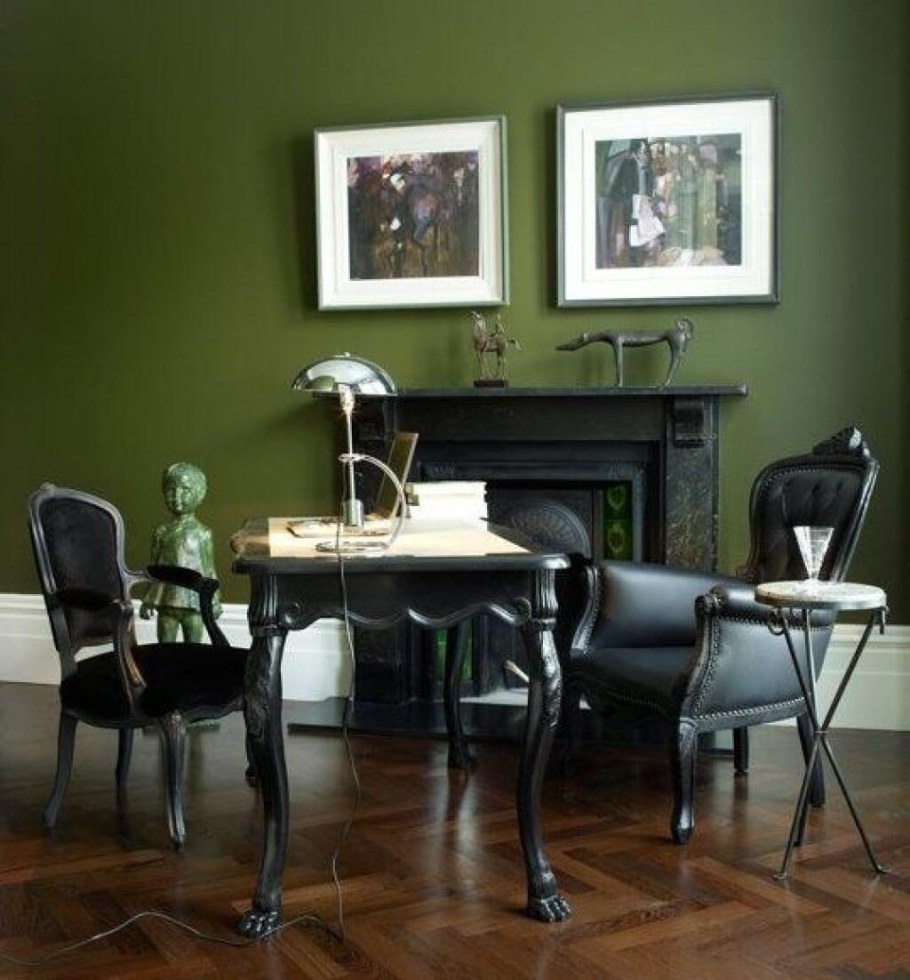 Болотные оттенки в интерьере