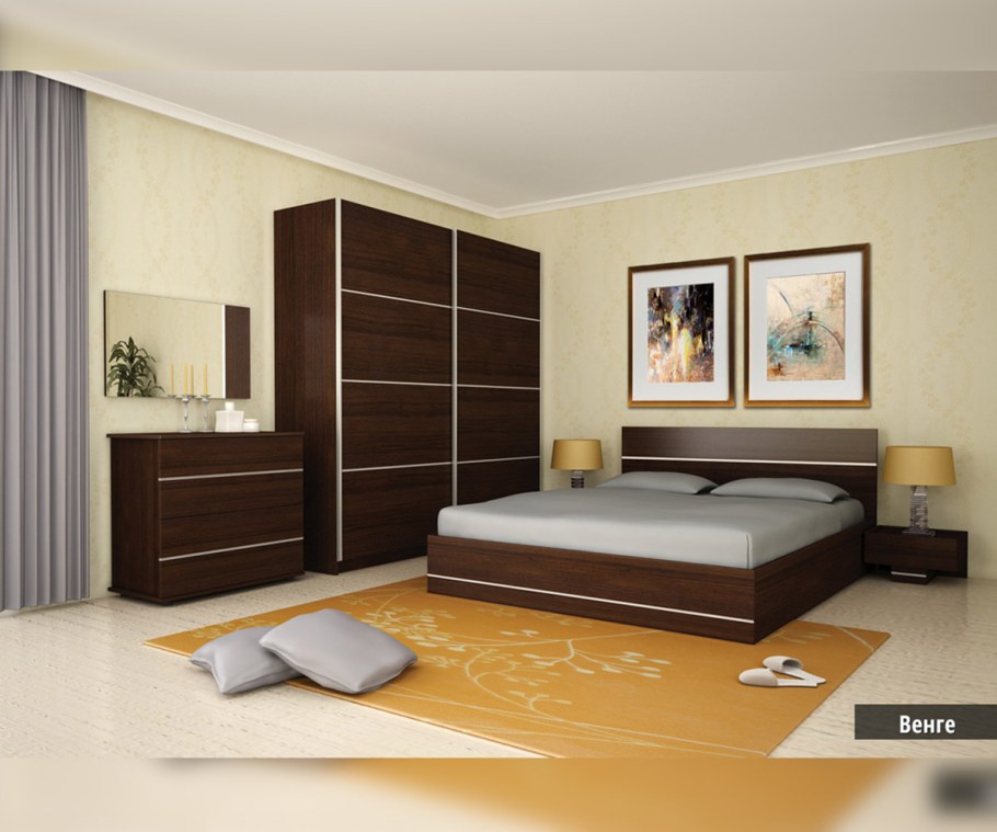 Спальня в цвете венге