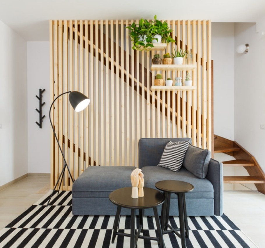 Декоративная перегородка из реек