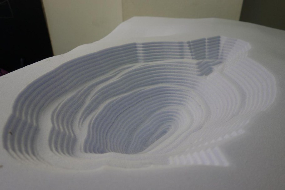 Макет рельефа из картона