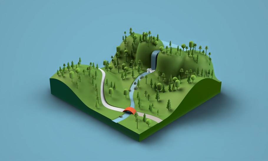 3d Max ландшафт