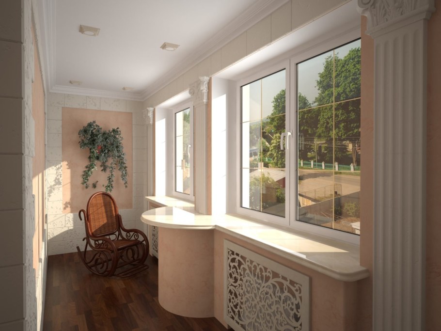 Коттедж с балконом