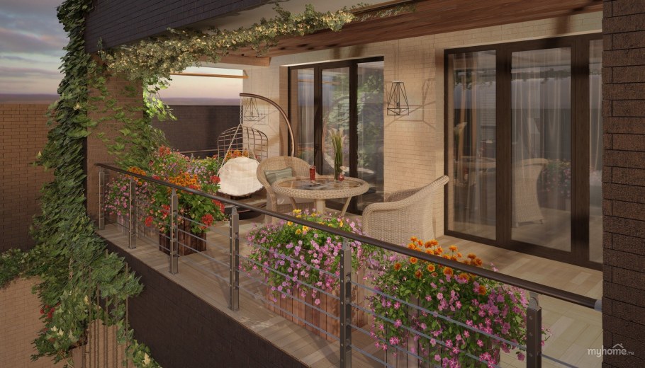 Балкон терраса в частном доме