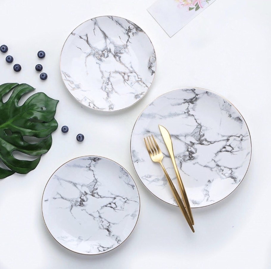 Тарелки под мрамор