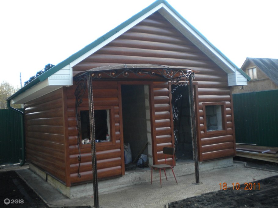 Отделка бани снаружи