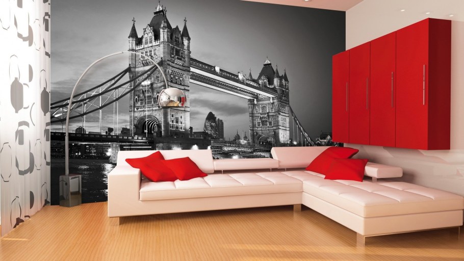 Стильные фотообои в интерьере