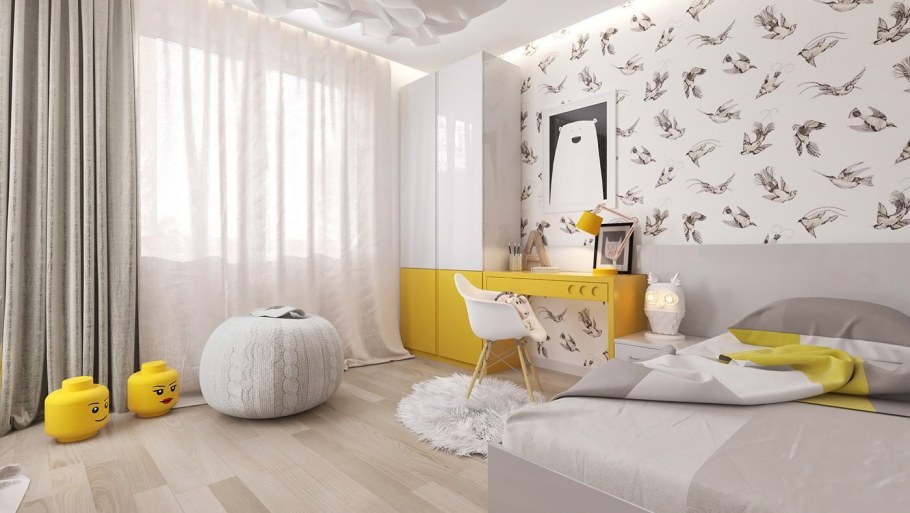 Детская с желтыми акцентами