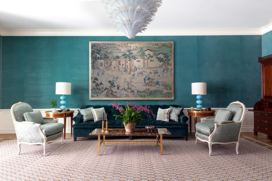 Цвет Тиффани в интерьере