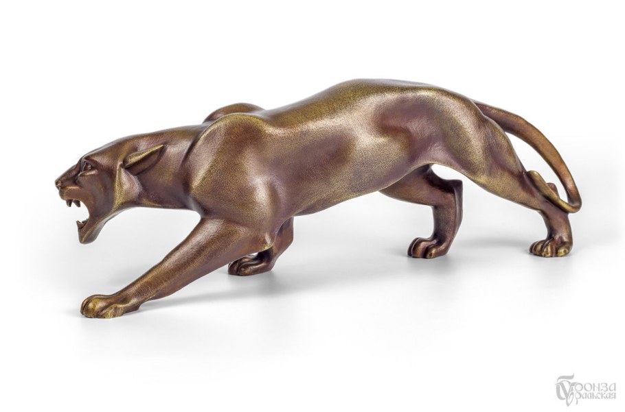 Фигурка пантера латунь бронза