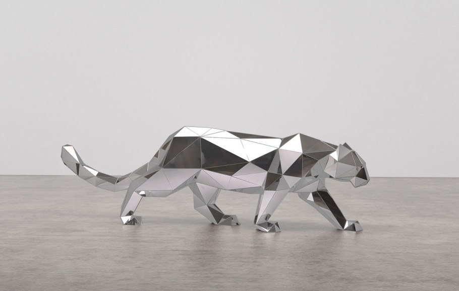 Тигр полигональная фигура