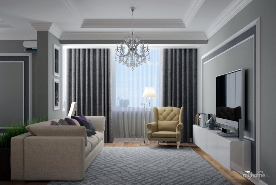 Серая гостиная