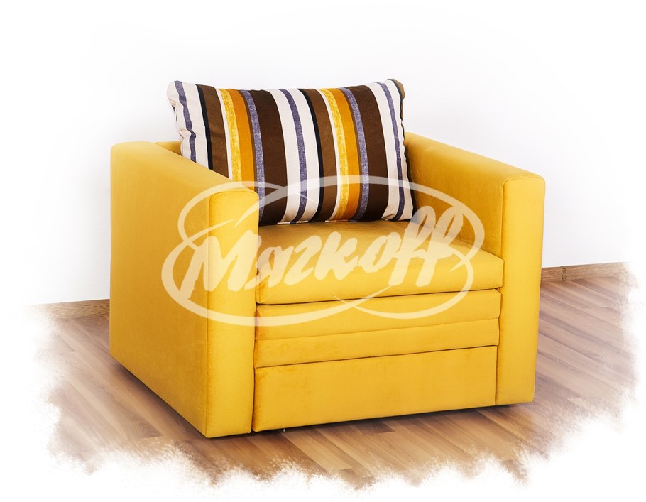 Желтое кресло-кровать икеа
