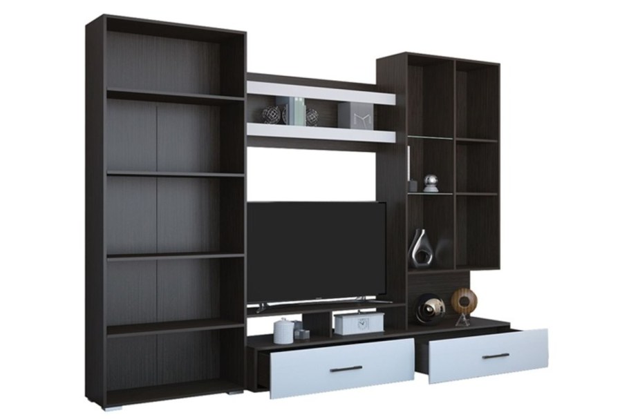 Гостиная Вегас-1 венге/белый глянец