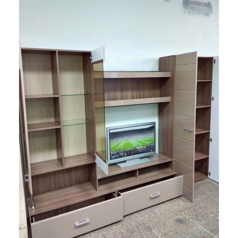 Гостиная Вегас-1 ясень шимо темный/кофе с молоком