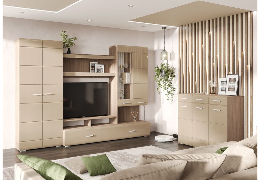 Гостиная Вегас 1 (шимо темный/кофе с молоком)