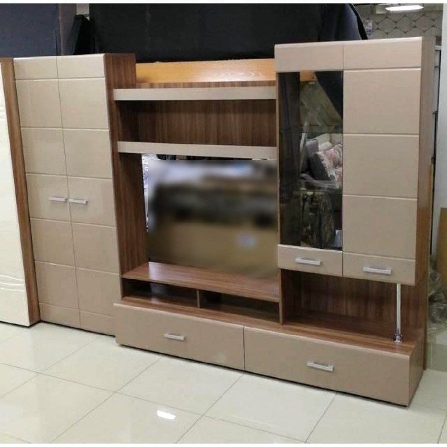 Гостиная Вегас-1 шимо темный/кофе с молоком глянец